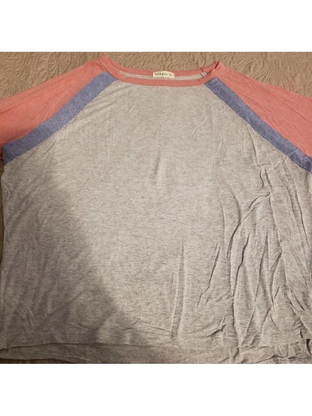 GINGER G color block dolman sleeve top